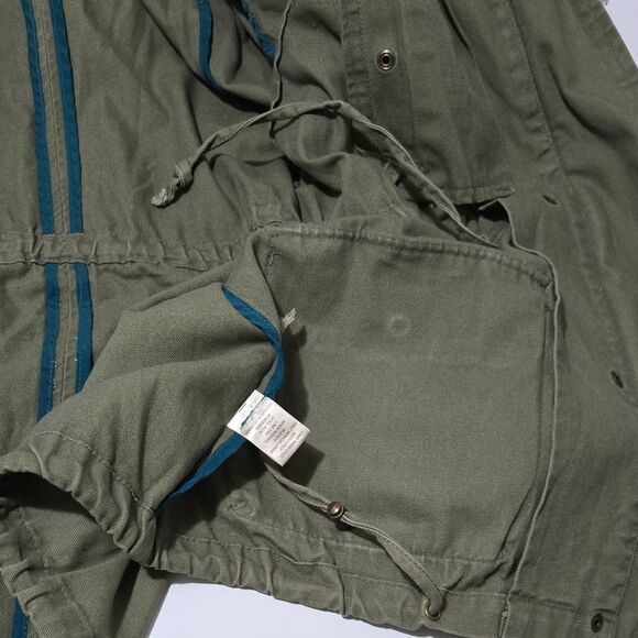 Willow and Clay Olive Green Military Style Utility Cargo Jacket with Hood - Picture 11 of 12